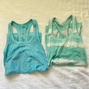 lululemon athletica Blue and Green Tank Tops bundle
